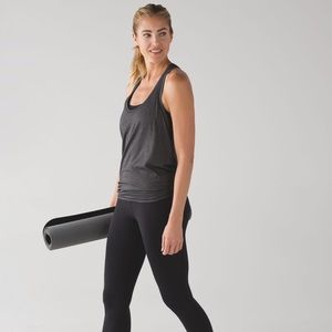 Lululemon Tie it up singlet Heathered Black